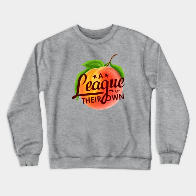 A League Of Their Own - Peach Crewneck Sweatshirt by SurfinAly Design 